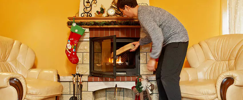 Rusted Metal Fireplace Restoration in Macomb, Illinois